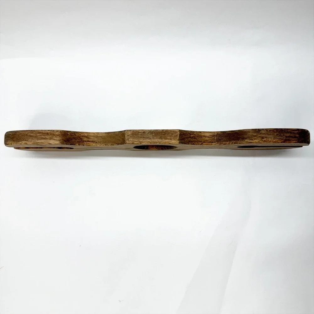 Wooden Wine Bottle Topper Caddy Glass Holder Balancer Rustic Brown Wood 10 Inch - Picture 3 of 4